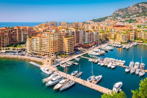 Monaco harbours surrounded by high-rise buildings